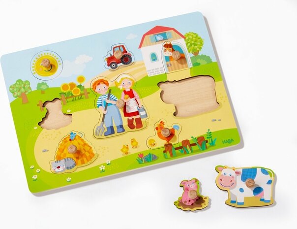 Haba Grijppuzzel op de boederij