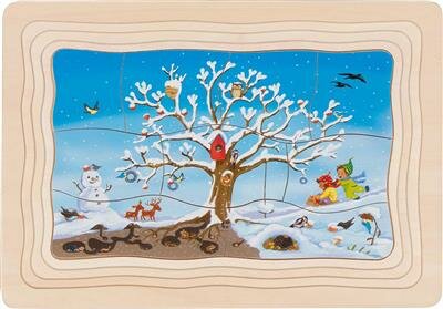 Goki Puzzel - De Seizoenen Van De Appelboom  