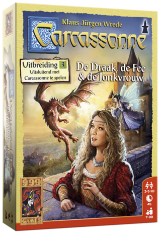 Carcassonne Uitbreiding 3 De Draak, de Fee & de Jonkvrouw 999-Games