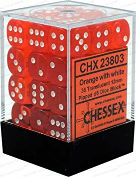 CHX 23803 Dobbelsteenset oranje wit 