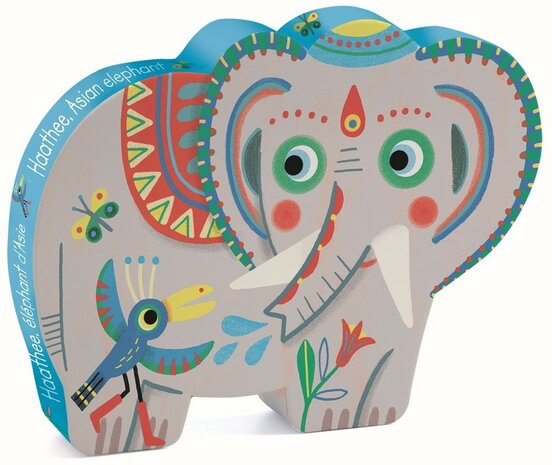 Djeco Silhouette Puzzle- Haathee Asian Elephant