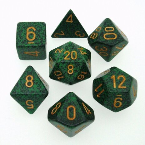 CHX 25335 Chessex Dice Set Spec Poly Gold Recon 