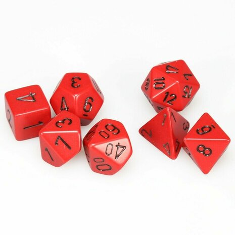 CHX 25414 Chessex Dice Set Opa Poly Red/Black 