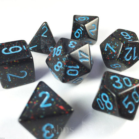 CHX 25338 Chessex Dice Set Spec Poly Blue Stars 