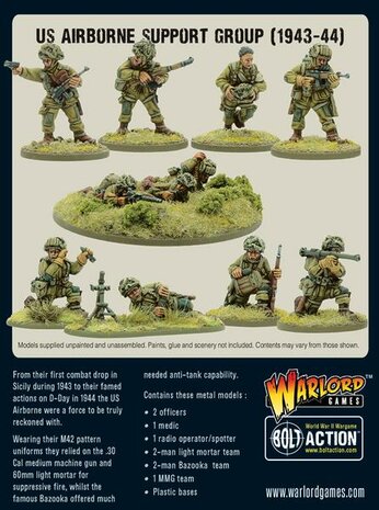 Bolt Action US Airborn Support Group (1943-44)