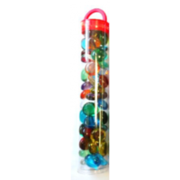 CHX 01195 Chessex Gaming Glass Stones in Tube - Assorted Crystal