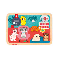 Janod Chunky Puzzel – Huisdieren
