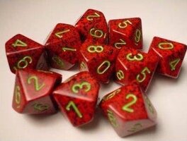 CHX 25104 Strawberry Speckled D10 Dobbelsteen Set (10 stuks)