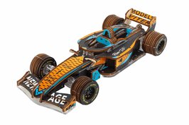 Veter Models 3D Modelbouwpakket Racer V3, AKV-15, Geel/Aqua, 17x7x4cm