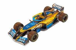 Veter Models 3D Modelbouwpakket Racer V3, AKV-17, Blauw/Geel, 17x7x4cm