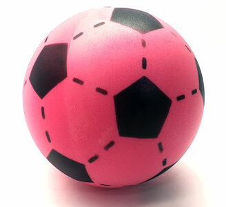 Foam voetbal roze 20 cm
