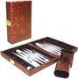 Backgammonkoffer magnetisch bruin